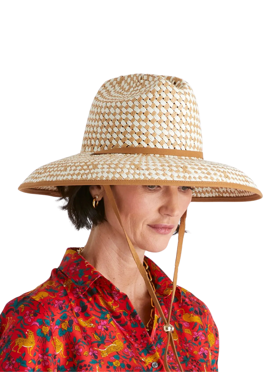 Lele Sadoughi Natural Straw Checkered Hat – Mod39 display picture 3