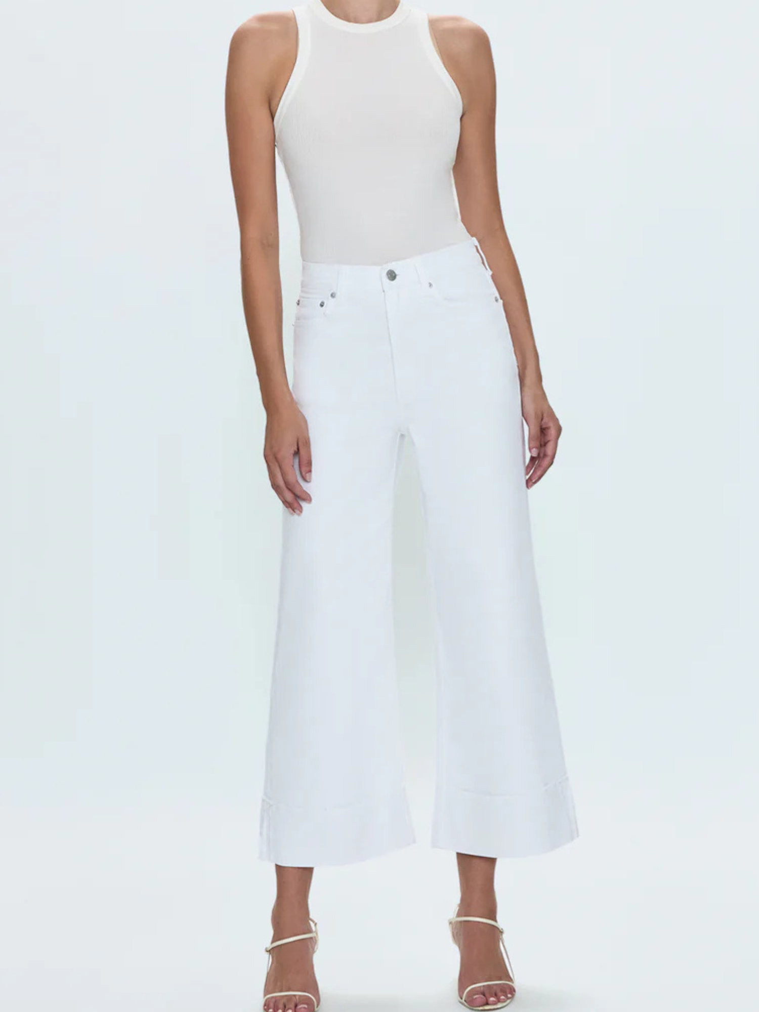 Pistola Lana Crop in Vivid White