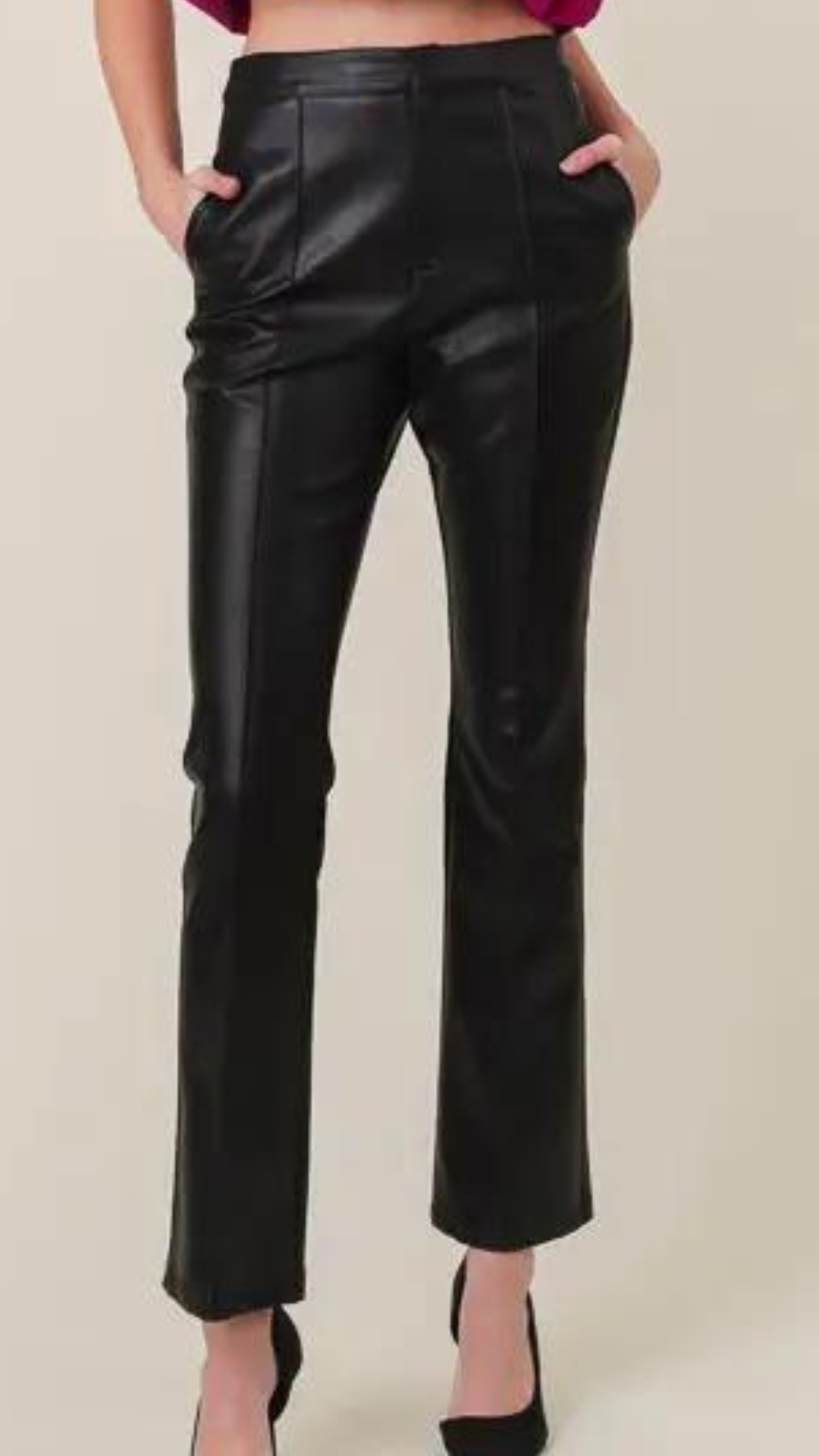 Line + Dot Reina Vegan Leather Pants