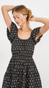 Marea Jane Dress- Black Mini Meadow