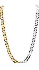 Sahira Jewelry Kayla Link Two Tone Necklace