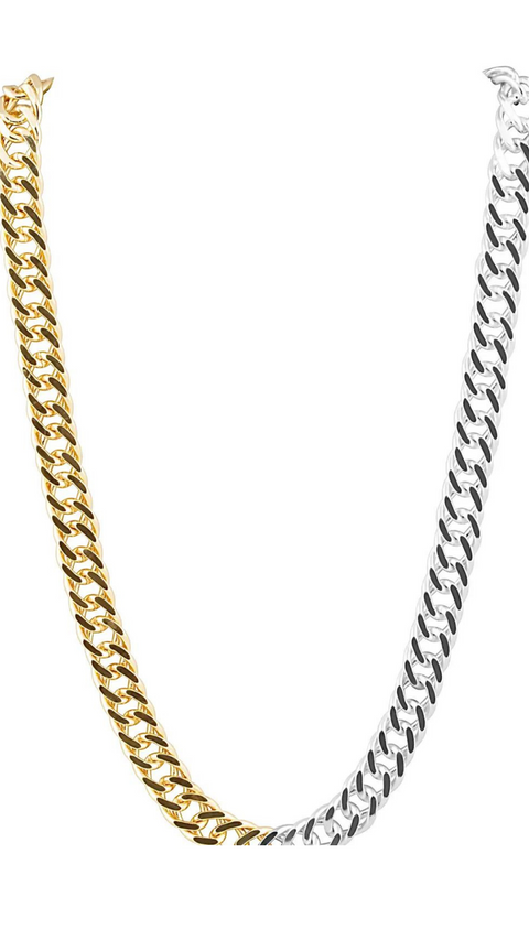 Sahira Jewelry Kayla Link Two Tone Necklace