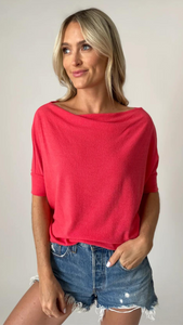 Six Fifty Short Sleeve Anywhere Top - Tangerine