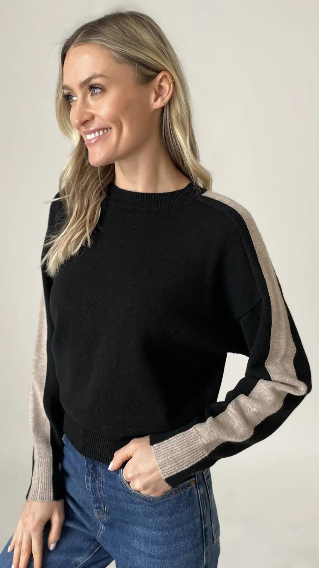 Six Fifty Nicole Sweater Black/Latte