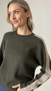 Six Fifty Nicole Sweater Olive/Latte