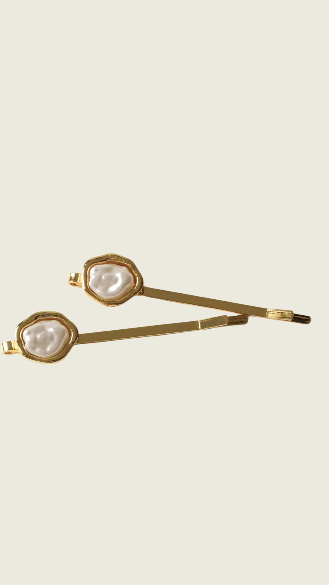 Freshwater Pearl Metal Hair Bobby Pins | Gold