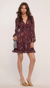 Heartloom Reign Dress- Aubergine