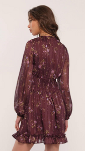 Heartloom Reign Dress- Aubergine