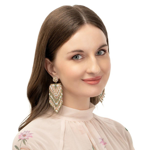 Deepa Gurnani Beaded Anwen Earrings NJ