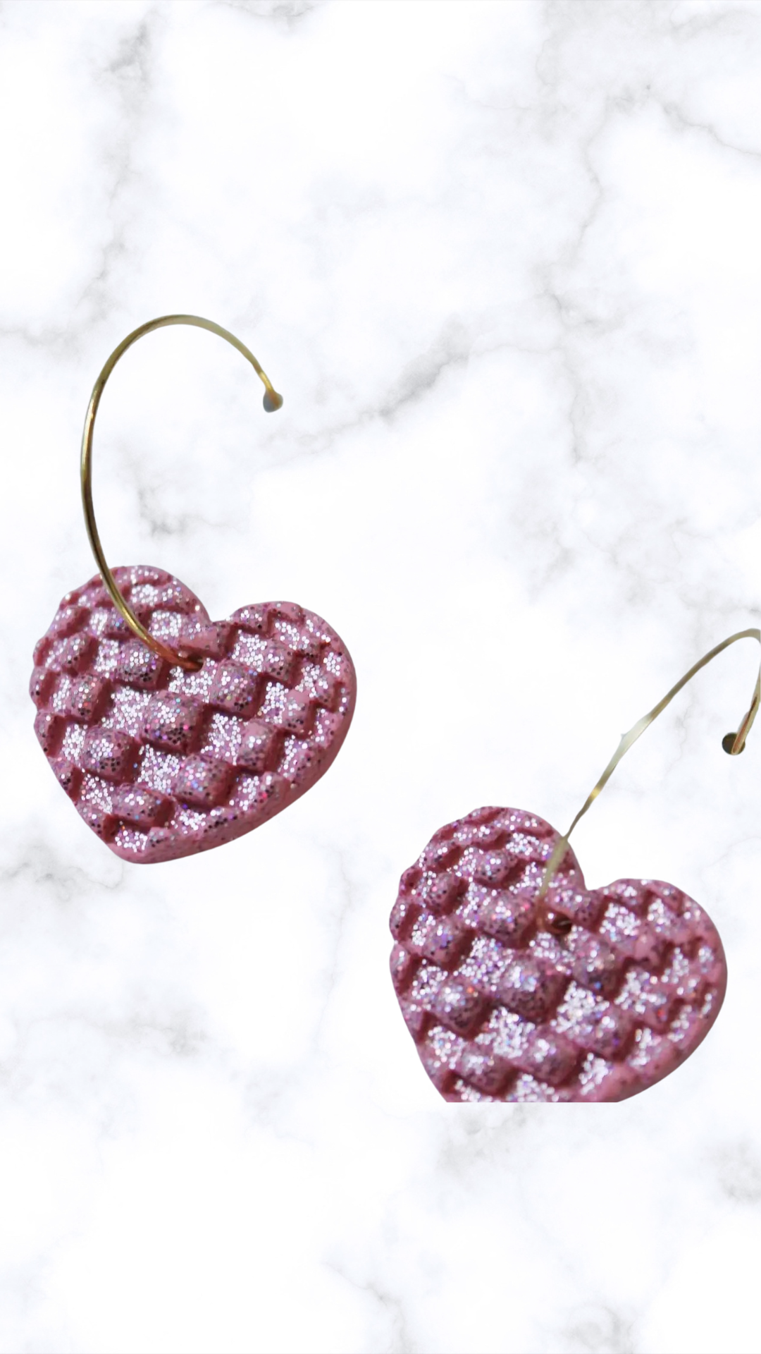 Aylsbury Street Disco Heart Earrings- Pink