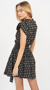 Marea Liz Dress- Black Mini Meadow