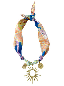 Lauren Multi Charm Scarf Necklace