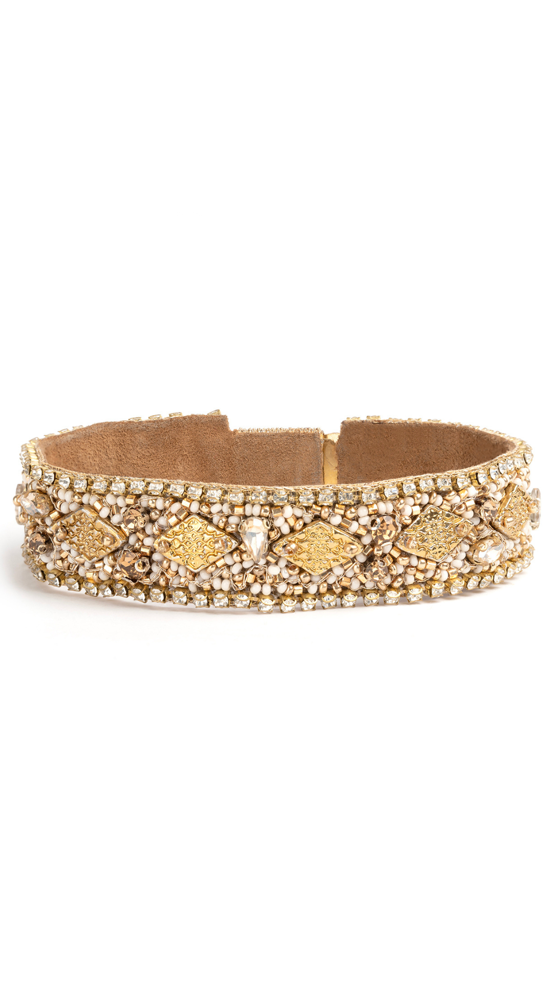 Deepa Gurnani Delvina Cuff- Gold and Gunmetal