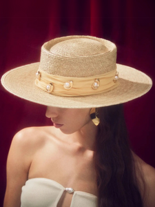 Lele Sadoughi Natural Michelle Deco Swirl Straw Hat