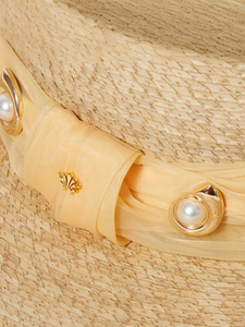 Lele Sadoughi Natural Michelle Deco Swirl Straw Hat