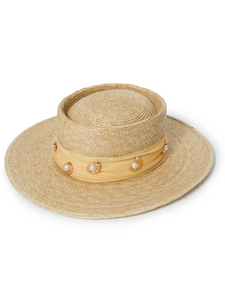 Lele Sadoughi Natural Michelle Deco Swirl Straw Hat