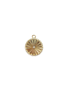 Gold Coin with Cz Scarf Charm