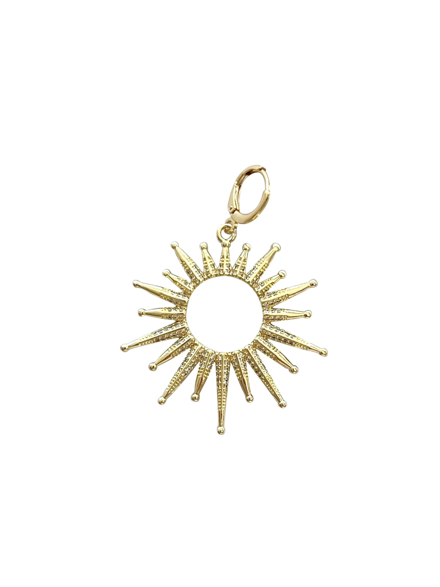 Gold Sunburst Scarf Charm