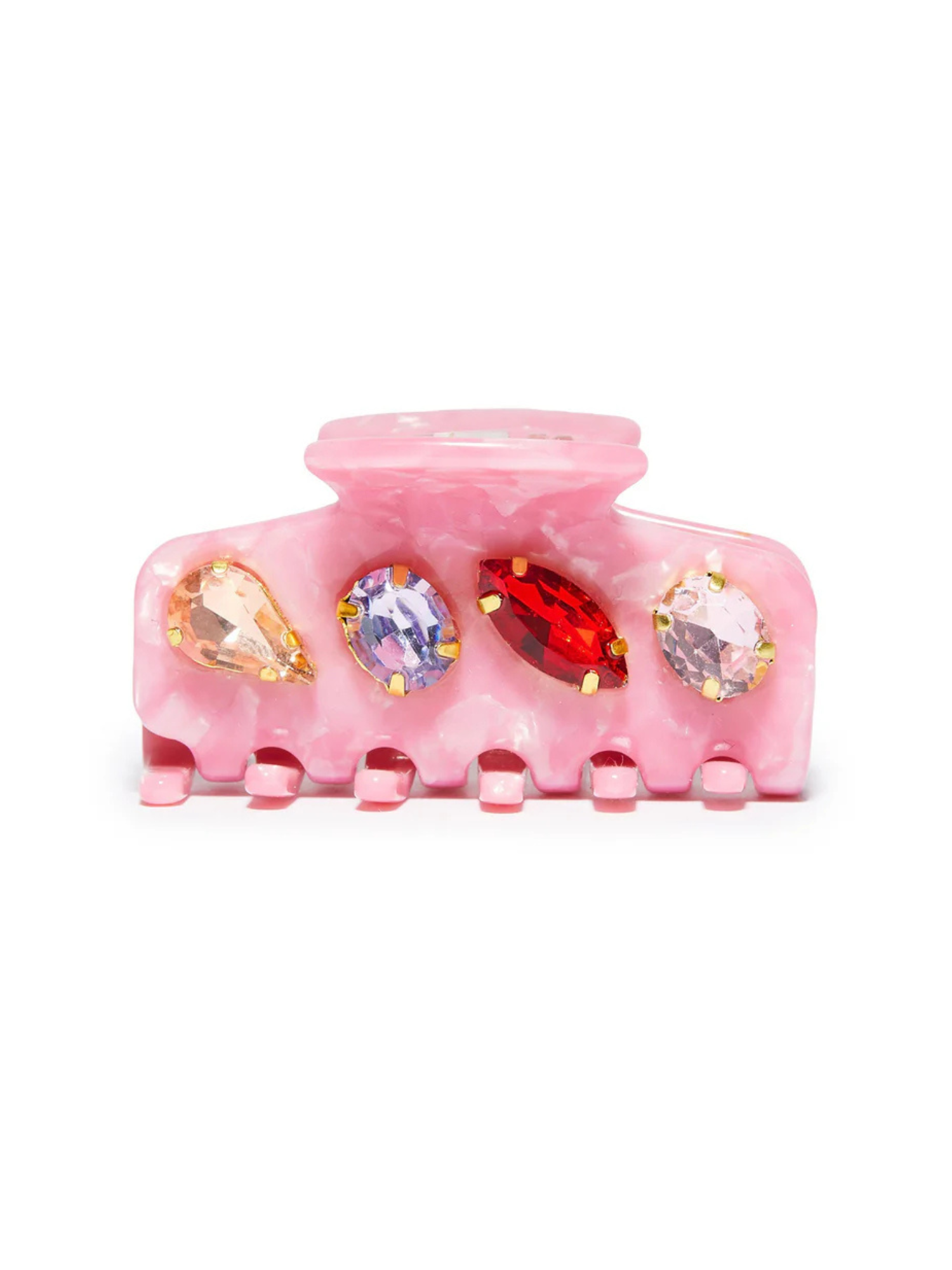 Lele Sadoughi Rhubarb Mini Crystal Claw Clip