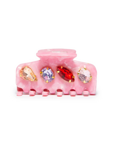 Lele Sadoughi Rhubarb Mini Crystal Claw Clip