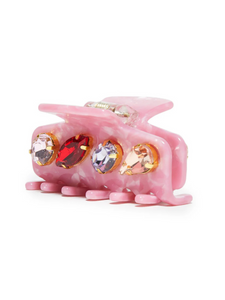 Lele Sadoughi Rhubarb Mini Crystal Claw Clip