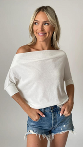 Six Fifty Short Sleeve Anywhere Top - Ivory