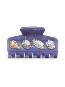 Lele Sadoughi French Blue Mini Crystal Claw Clip
