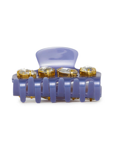 Lele Sadoughi French Blue Mini Crystal Claw Clip