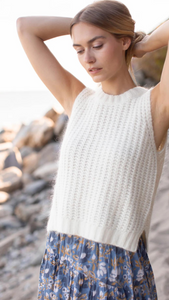 Marea Emilia Sweater Vest - Ivory