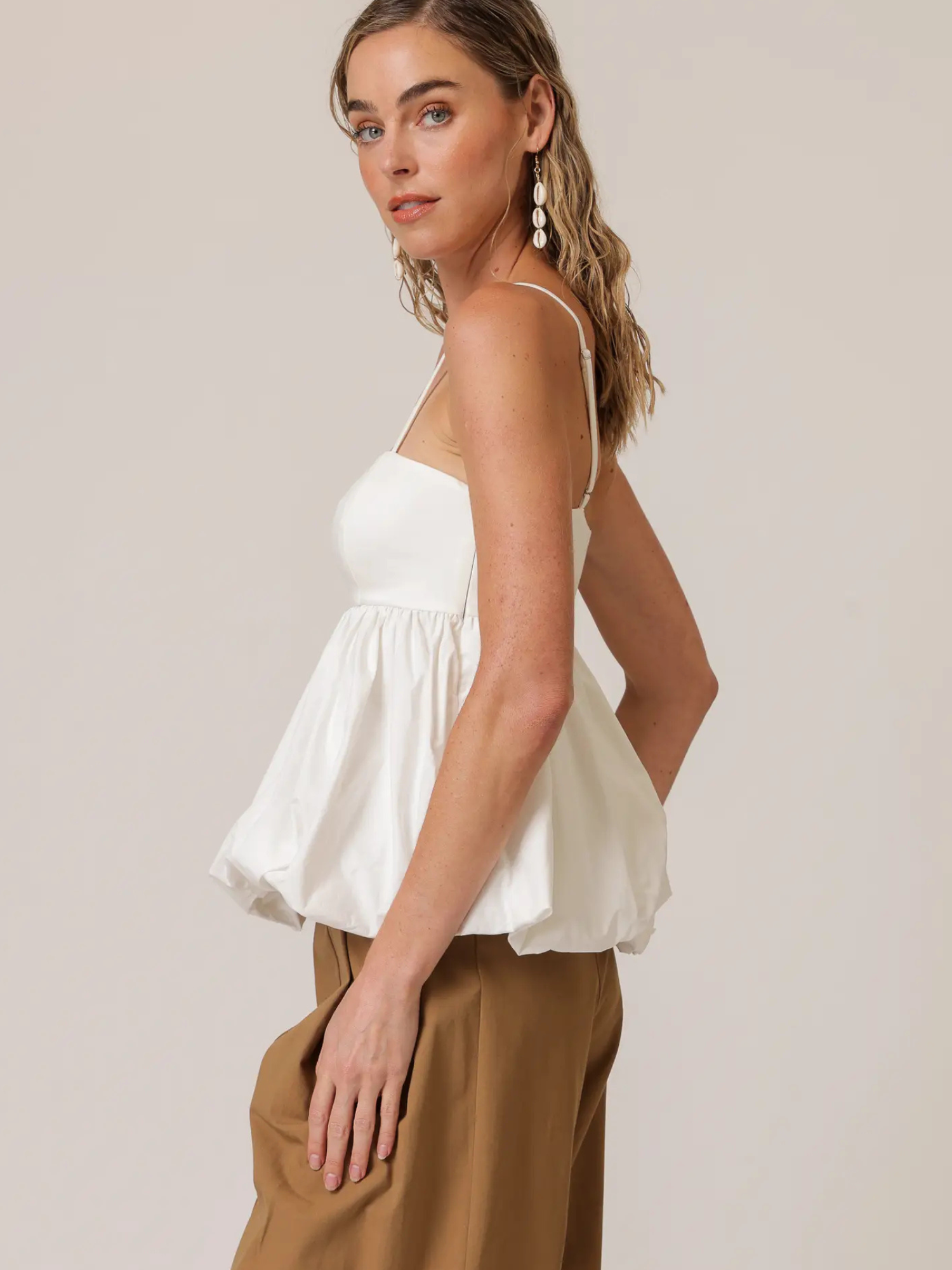 Line + Dot Wesley Mix-Media Top