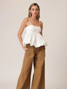 Line + Dot Wesley Mix-Media Top