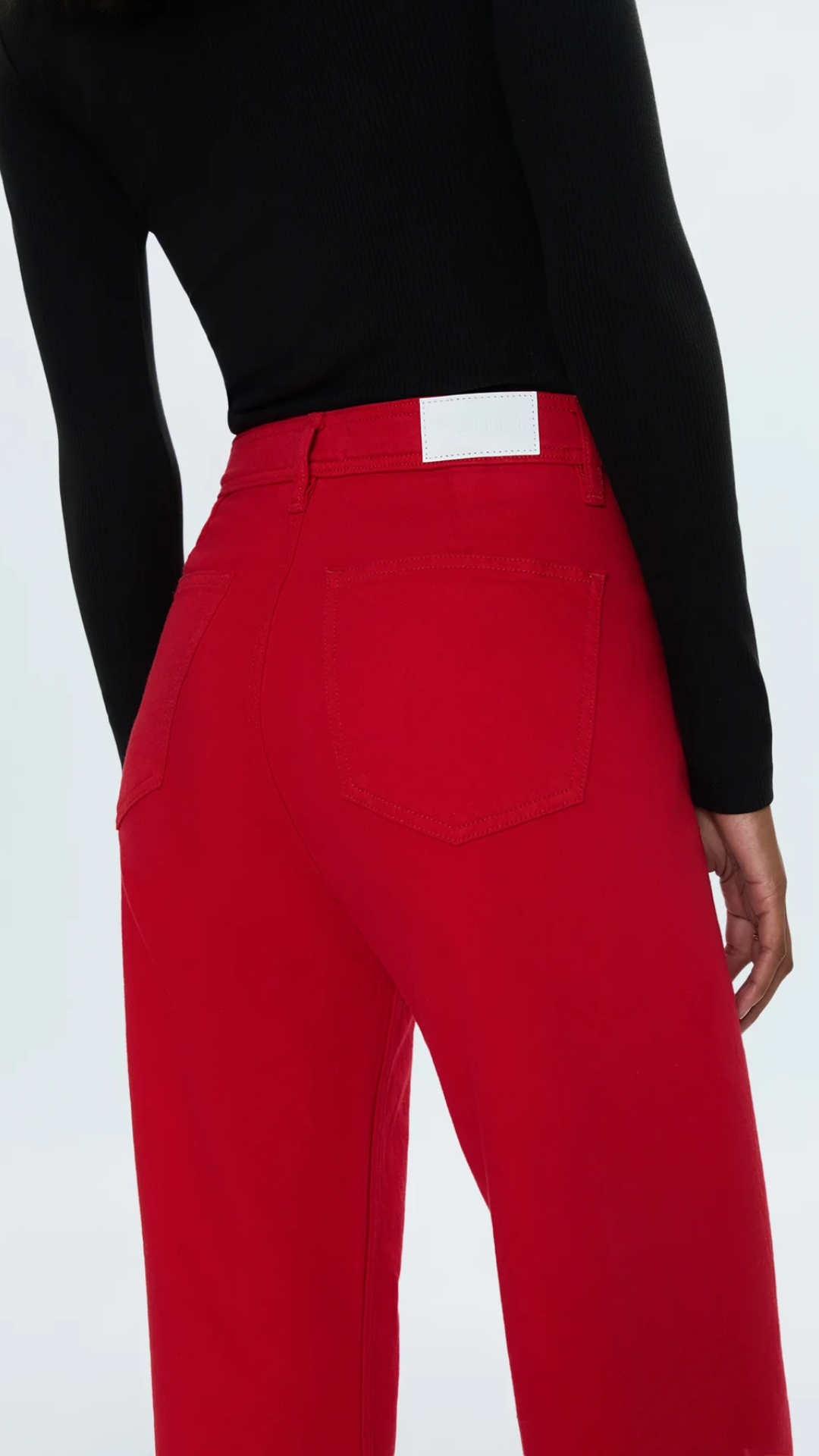 Pistola Penny Crop High Rise Wide Leg in Ruby