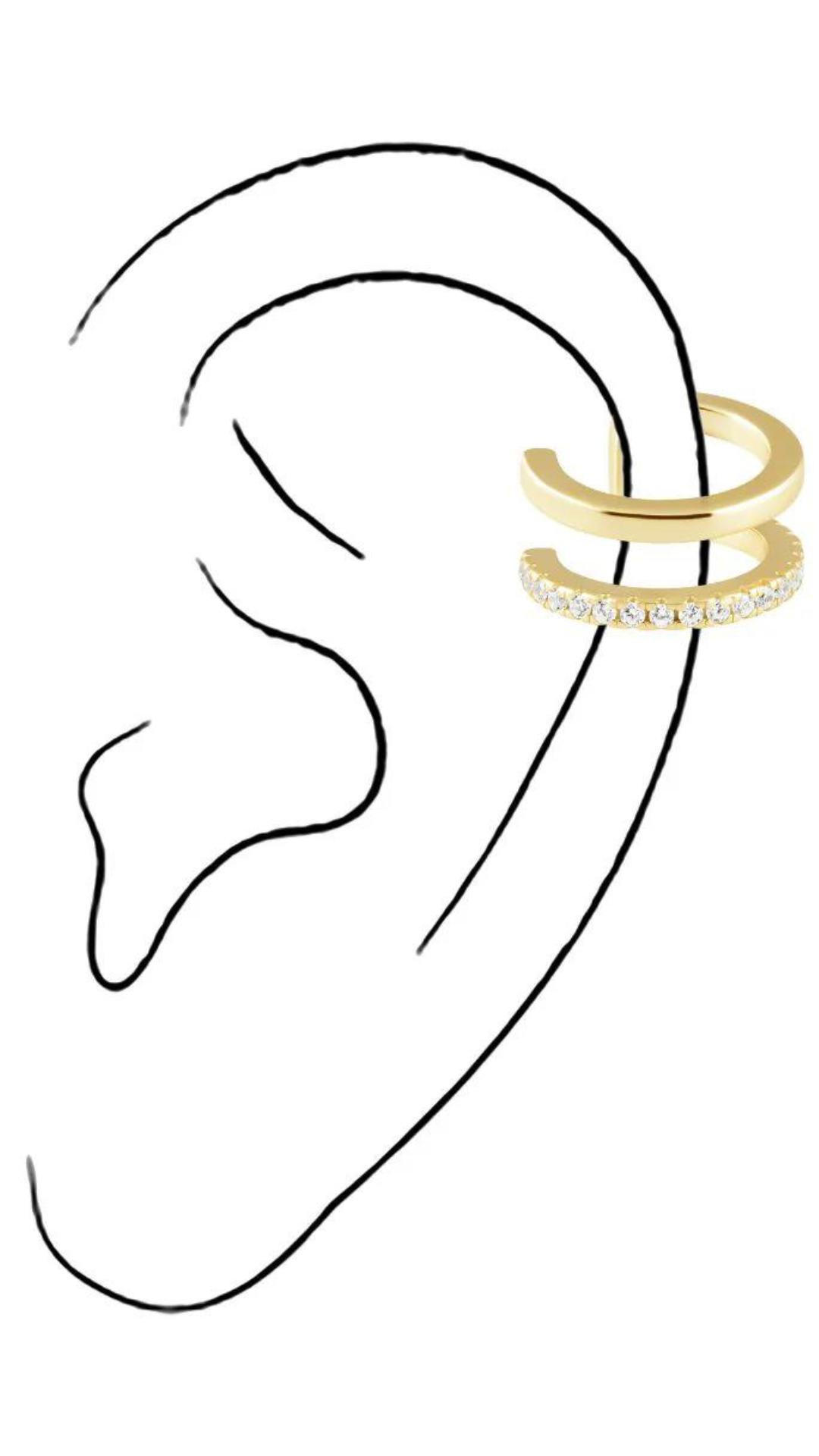 Sahira Jewelry Design Phoenix Double Ear Cuff