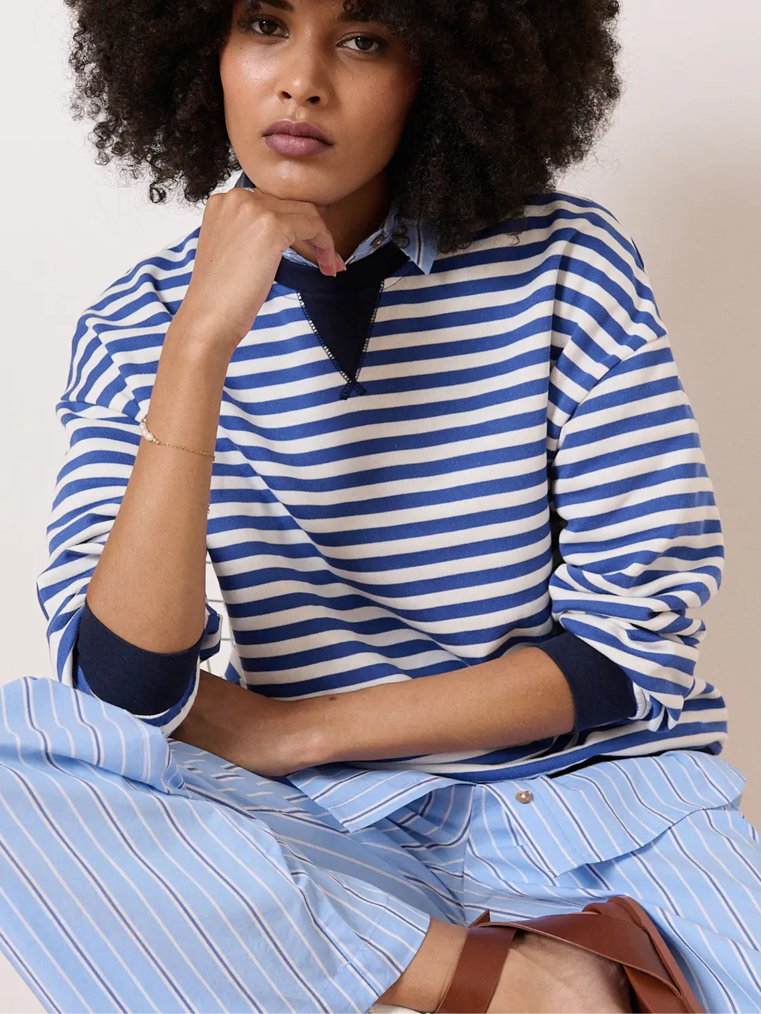 Viny Striped Sweatshirt