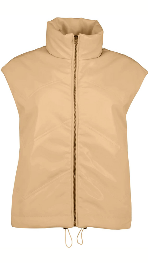 Bishop & Young Madison Quilted Vest- Latte