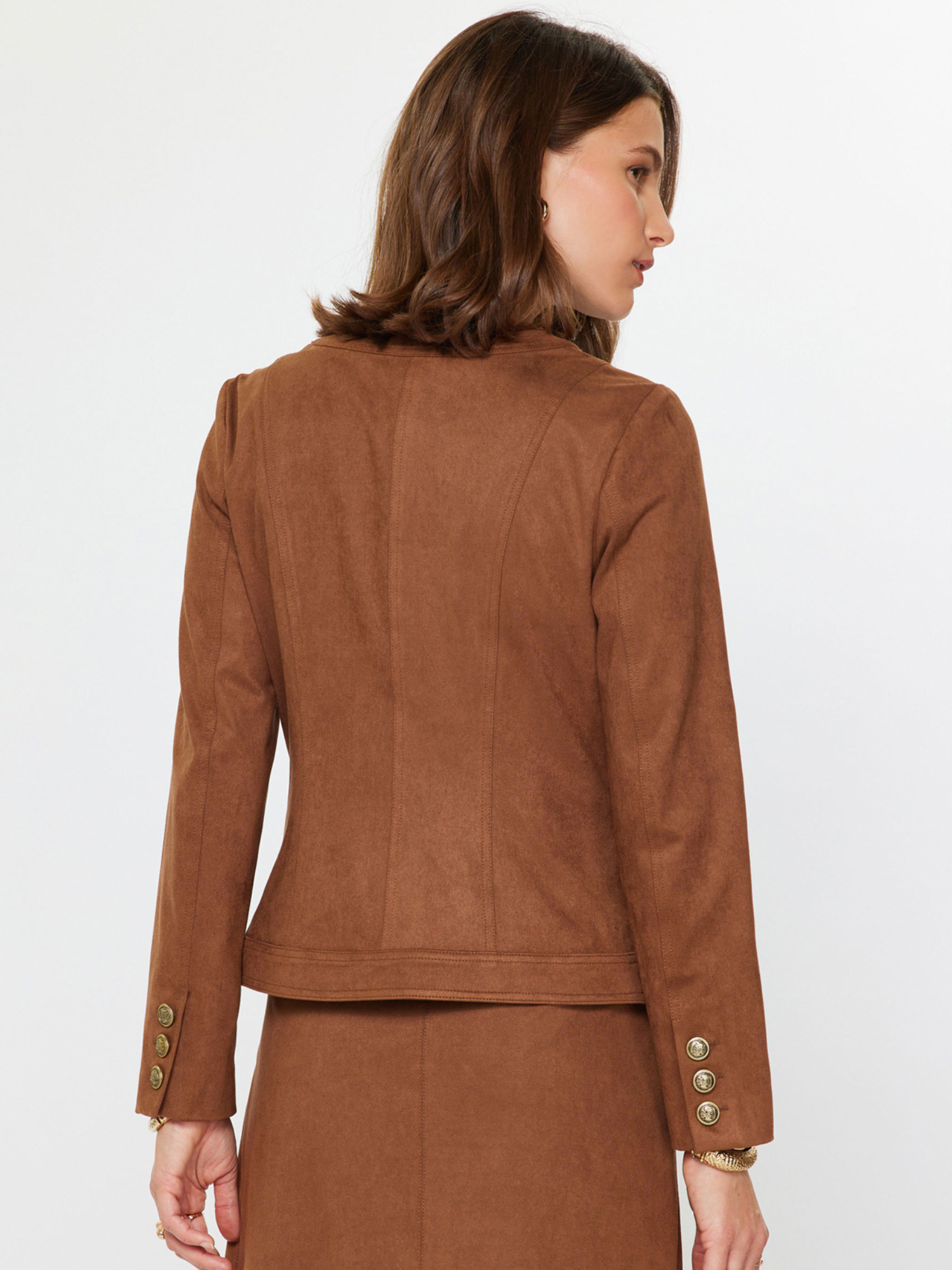 Harper Faux Suede Utility Jacket