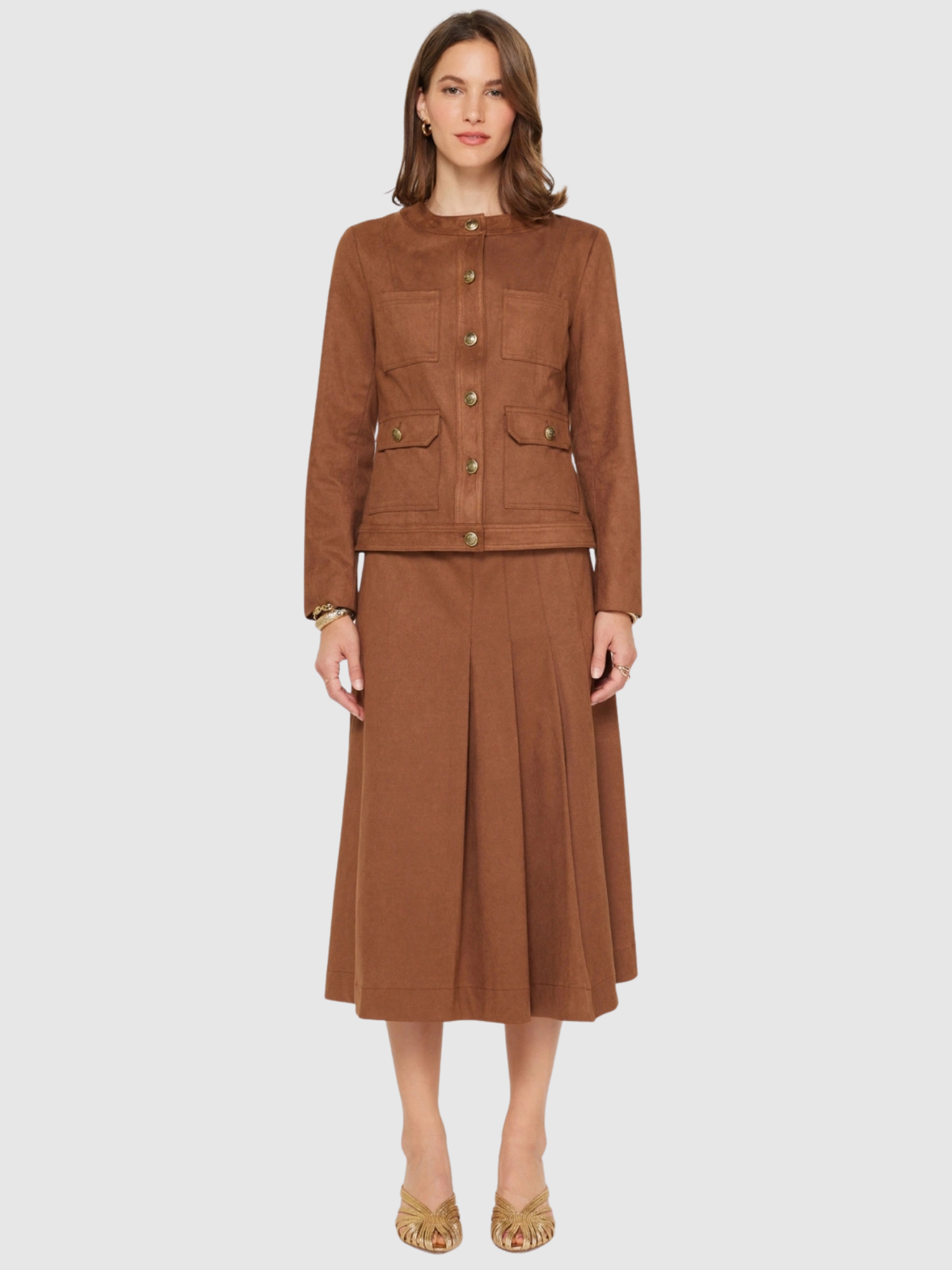 Harper Faux Suede Utility Jacket