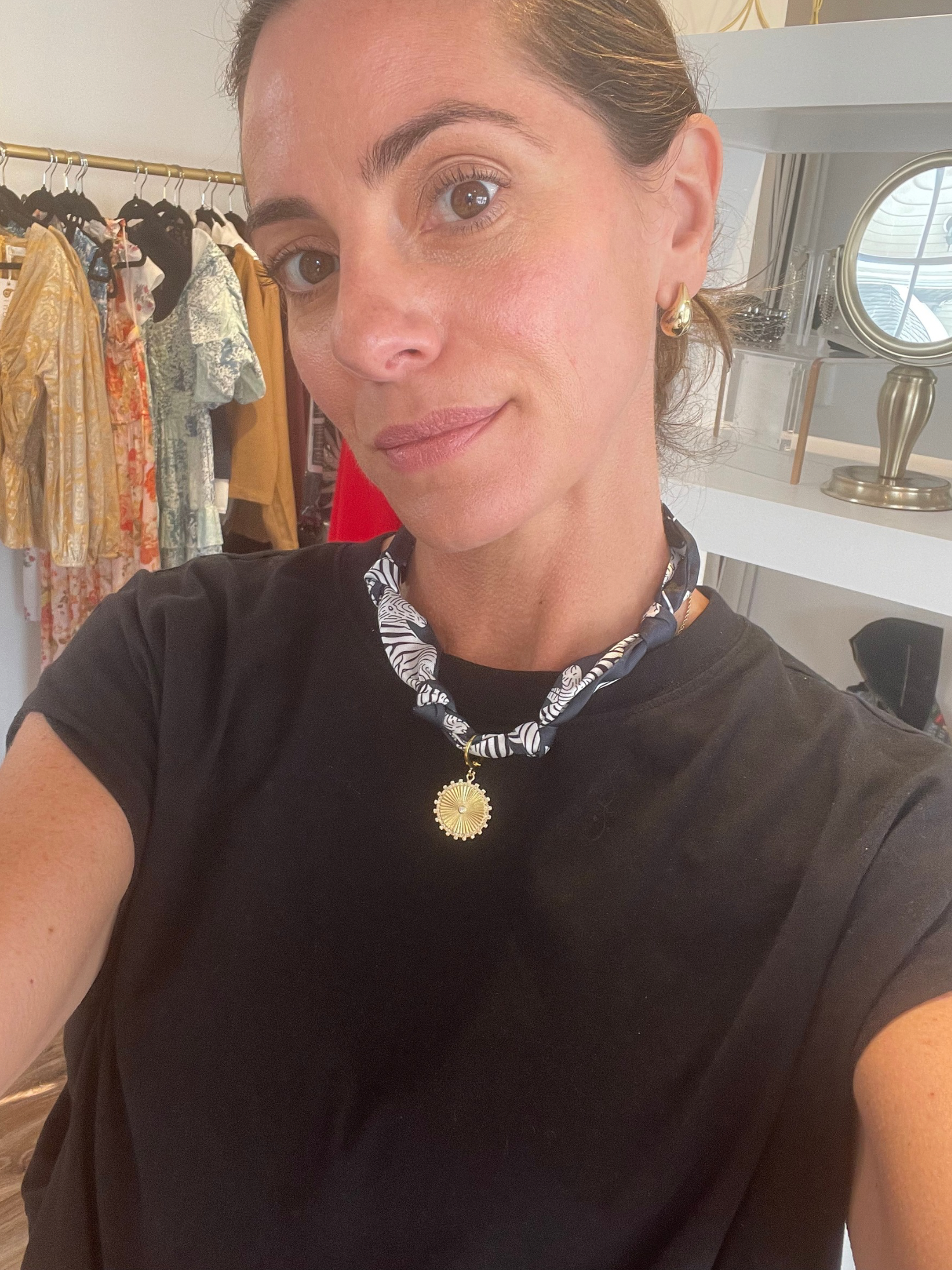 Zebra Scarf Necklace