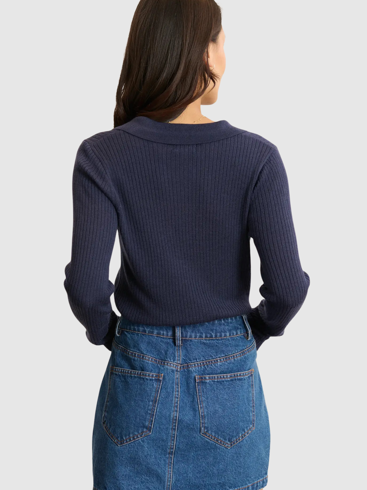 Billie Knit Long Sleeve Polo