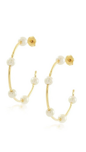 Sahira Jewelry Molly Pearl Hoops