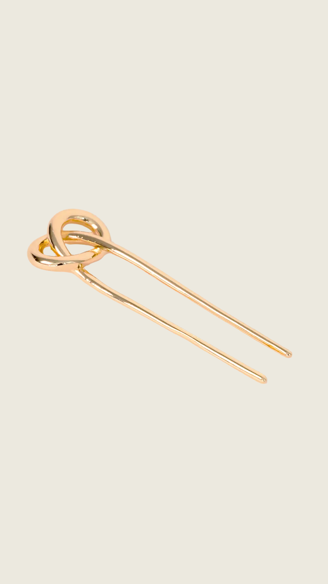 Knot-Shaped Hair Stick L Gold