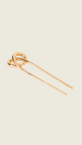 Knot-Shaped Hair Stick L Gold