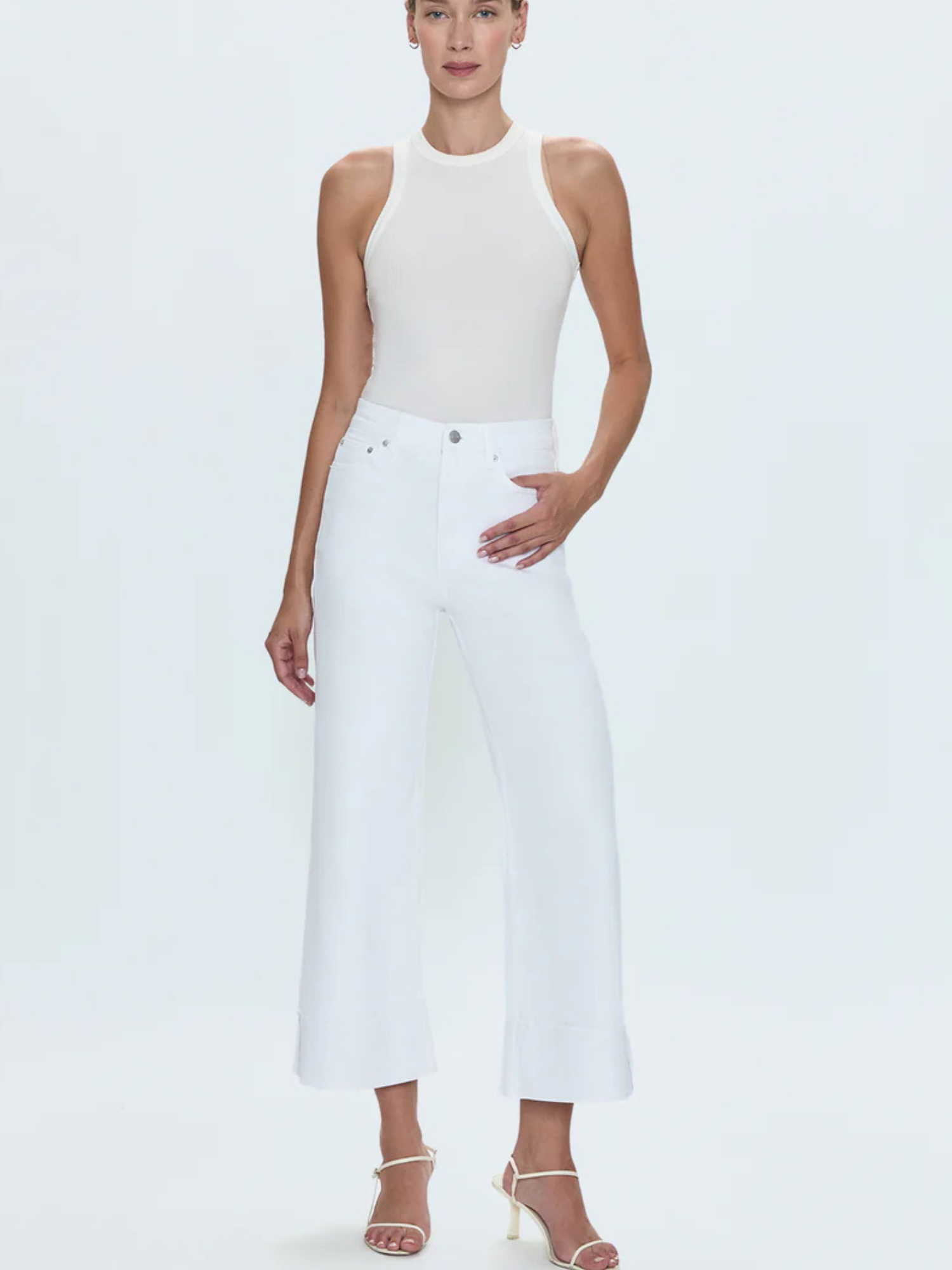 Pistola Lana Crop in Vivid White