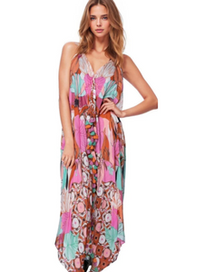 Pool to Party Maxi Halter Dress Coverup in Under the Canopy Print