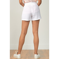 Elan Drawstring Linen Shorts White