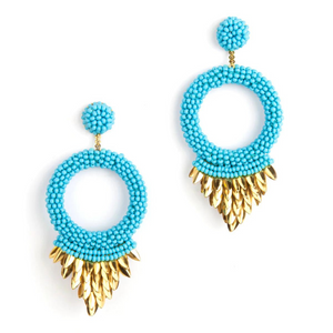 Deepa Gurnani Franka Earrings Turquoise