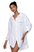 Golden Sun Good Vibes Cotton Gauze Shirt cover-up - Chill Out